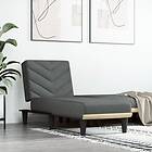 vidaXL Schäslong mörkgrå tyg 352854