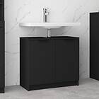 vidaXL Badrumsskåp svart 64.5x33.5x59 cm konstruerat trä 811305