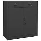 vidaXL Dokumentskåp antracit 90x40x102 cm stål 336412