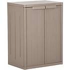vidaXL Förvaringsskåp för trädgården brun 65x45x88 cm PP trälook 151239