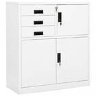 vidaXL Dokumentskåp vit 90x40x102 cm stål 336405