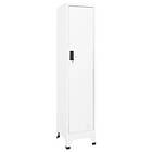 vidaXL Förvaringsskåp vit 38x45x180 cm stål 339772