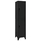 vidaXL Förvaringsskåp svart 38x45x180 cm stål 339778