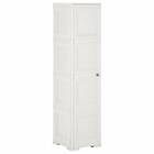 vidaXL Plastskåp 40x43x164 cm träimitation kaninvit 340600