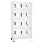 vidaXL Förvaringsskåp vit 90x45x180 cm stål 339812