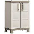 vidaXL Keter Lågt förvaringsskåp Excellence beige och taupe 97 cm 46640