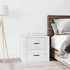 vidaXL Sängbord vit högglans 40x35x47 cm 816706