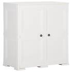 vidaXL Plastskåp 79x43x85,5 cm träimitation vit 340596