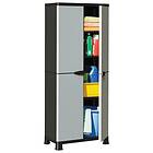 vidaXL Plastskåp 68x39x171,5 cm rottingutseende 337899