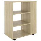 vidaXL Skåp med hjul sonoma-ek 60x35x75 cm konstruerat trä 808452