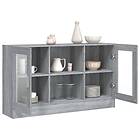 vidaXL Vitrinskåp grå sonoma 120x30,5x70 cm konstruerat trä 815628