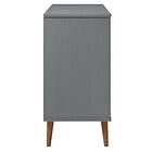 vidaXL Skänk MOLDE grå 90x40x80 cm massiv furu 350548