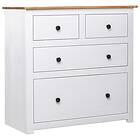 vidaXL Skänk vit 80x40x83 cm furu panama 282657