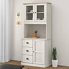 vidaXL Högskåp VIGO vit 78x40x175 cm massiv furu 3188305