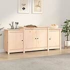 vidaXL Skänk 164x37x68 cm massiv furu 821492