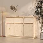 vidaXL Skänk 110x34x75 cm massiv furu 813814