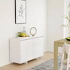 vidaXL Skänk vit 120x41x75 cm spånskiva 809602