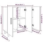 vidaXL Skänk svart 90x34x80 cm konstruerat trä 812493