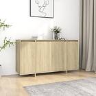 vidaXL Skänk sonoma-ek 135x41x75 cm spånskiva 809596