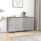 vidaXL Skänk betonggrå 135x41x75 cm spånskiva 809597