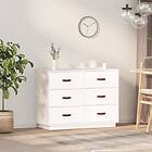 vidaXL Skåp vit 100x40x75 cm massiv furu 820143
