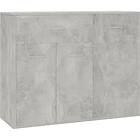 vidaXL Byrå betonggrå 88x30x70 cm konstruerat trä 800679