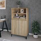 vidaXL Förvaringsskåp sonoma-ek 60x36x110 cm konstruerat trä 821231