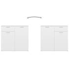 vidaXL Skåp vit 80x36x75 cm konstruerat trä 805770