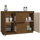 vidaXL Skänk honungsbrun 111x34x75 cm massiv furu 814312