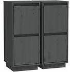 vidaXL Skänkar 2 st grå 31.5x34x75 cm massiv furu 813385