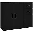 vidaXL Skänk svart 91x29.5x75 cm konstruerat trä 823270