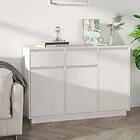 vidaXL Skänk vit 110x34x75 cm massiv furu 814330