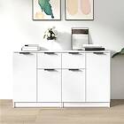 vidaXL Skänkar 2 st vit 60x30x70 cm konstruerat trä 3115812