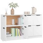 vidaXL Skänkar 2 st vit 60x30x70 cm konstruerat trä 3115804