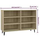 vidaXL Skänk sonoma-ek 103.5x35x70 cm konstruerat trä 806043