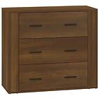 vidaXL Skänk brun ek 80x33x70 cm konstruerat trä 816583