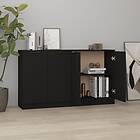 vidaXL Skänk 2 st svart 60x30x70 cm konstruerat trä 3115773
