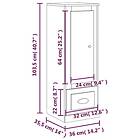 vidaXL Skåp vit 36x35.5x103.5 cm konstruerat trä 816304