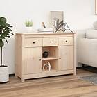 vidaXL Skänk vit 100x35x74,5 cm massiv furu 814549