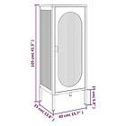 vidaXL Skåp svart 40x35x105 cm glas och stål 352999