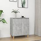 vidaXL Skänk massiva träben betonggrå 60x35x70 cm konstruerat trä 806071