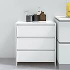 vidaXL Skänk vit högglans 70x41x75 cm spånskiva 809752