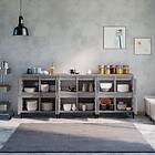 vidaXL Skänk 3 st grå sonoma 60x35x70 cm konstruerat trä 3185781