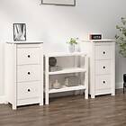 vidaXL Skåp 2 st 40x35x80 cm massiv furu 813742