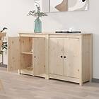 vidaXL Skänkar 2 st 70x35x80 cm massiv furu 3114064