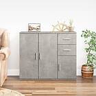 vidaXL Skänk betonggrå 91x29.5x75 cm konstruerat trä 823273