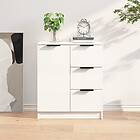 vidaXL Skänkskåp vit högglans 60x30x70 cm konstruerat trä 811085