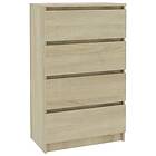 vidaXL Byrå sonoma-ek 60x35x98,5 cm konstruerat trä 800534