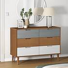 vidaXL Byrå MOLDE brun 113x40x80 cm massiv furu 350507