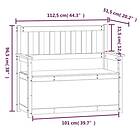 vidaXL Bänk 112.5x51.5x96.5 cm massiv furu 823559